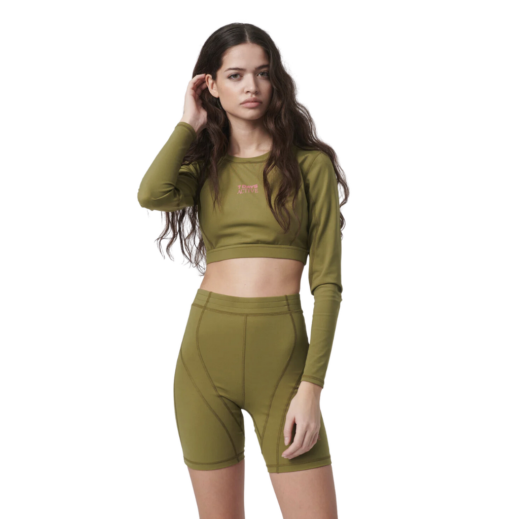 7 Days Active Cropped Longs Sleeve Top