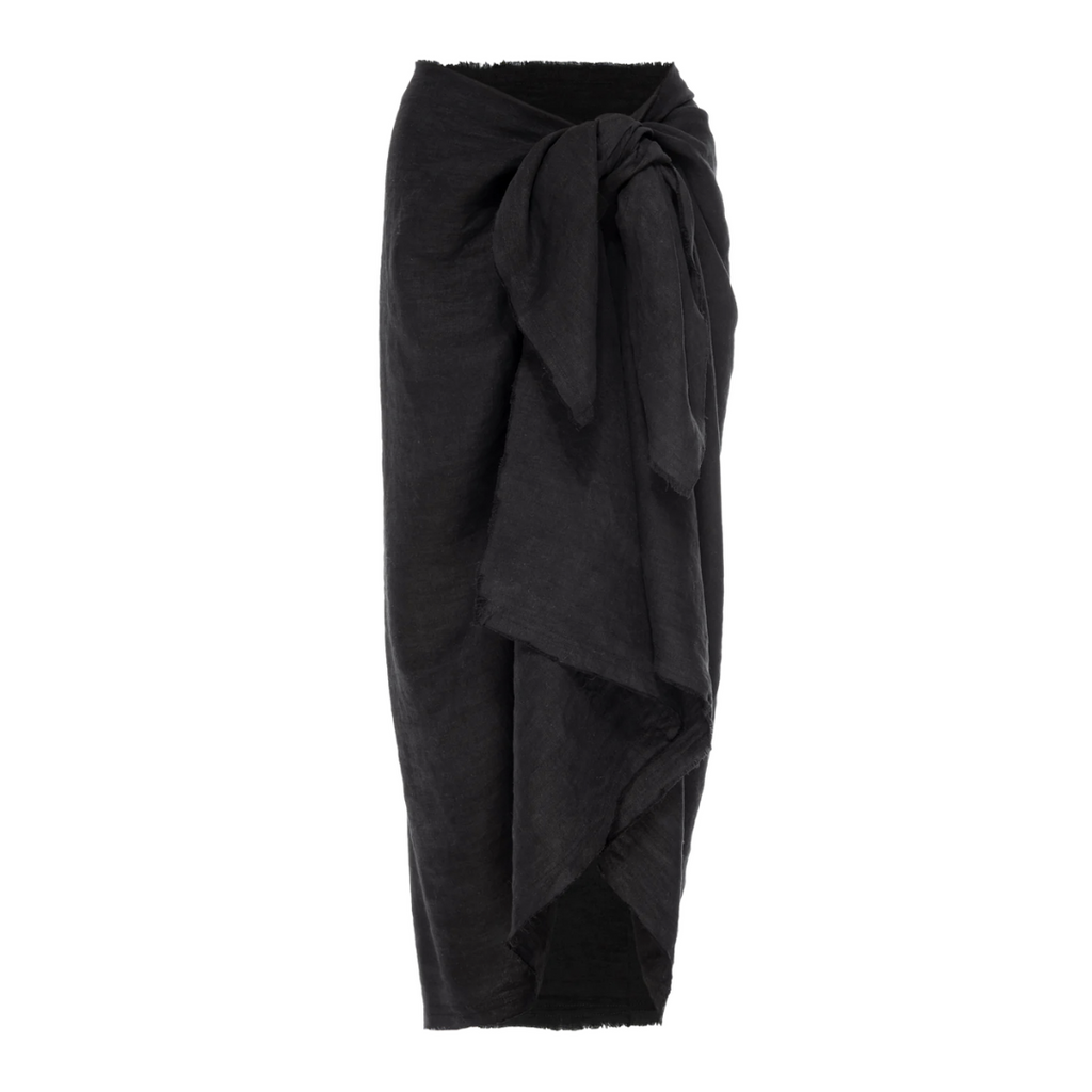 Donni Linen Wrap Skirt